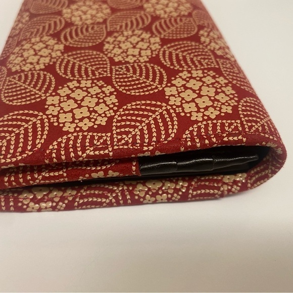 Koshu Inden-Ya Hand Crafted Long Wallet Red and Ivory - Picture 9 of 13